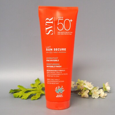SVR Sun Secure Lait SPF50+ Moisturizing Invisible Finish 250mI/8.5oz Exp 11/2028