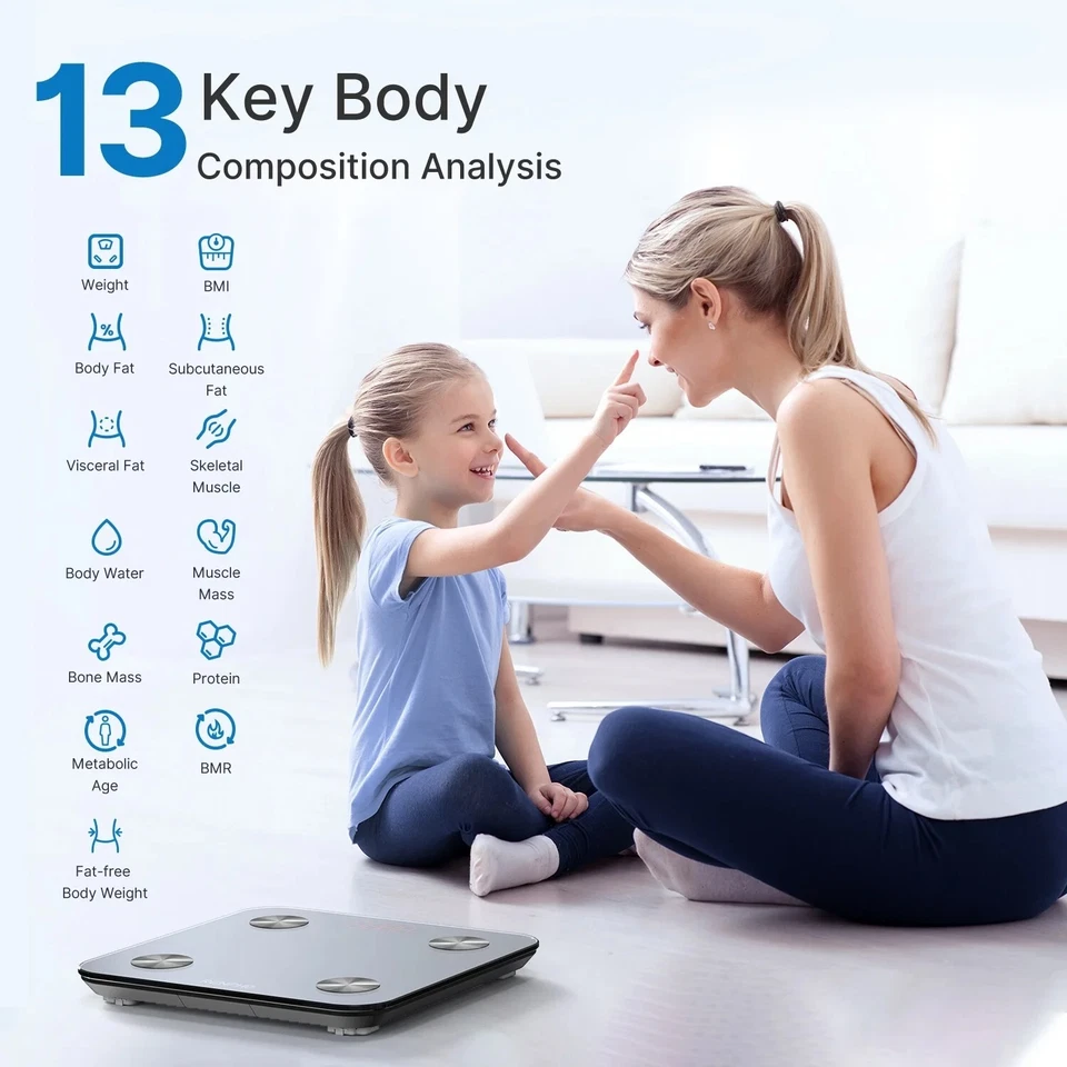 RENPHO Smart Scale Weight Body Digital Bathroom Scale Bluetooth Body Fat Scale - Image 2 of 4