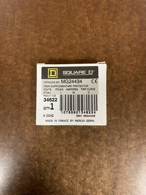MG24434 Square D C60N Supplementary Protector - Circuit Break 16A, 1P (New)