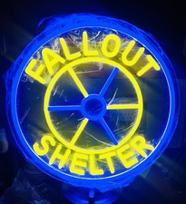 Fallout Shelter Neon Sign/13 X 13/NEW In Box/Adjustable Brightness