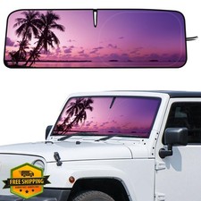 Jeep JK JKU JL JLU JT Sun Shade Windshield Sunset 16.5"x52.5"
