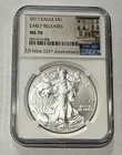 2017 Eagle S$1 Early Releases MS 70 NGC US Mint 225th Anniversary Label