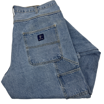 #ad #ad Rural King Jeans Mens 40x32 Blue Carpenter Straight Leg Cotton Denim Workwear $24.98