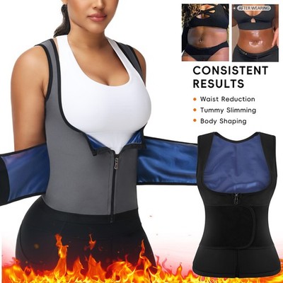 Damen Sauna Weste Korsett Bauchweg Thermo Tank Top Body Shaper Taillenformer DE