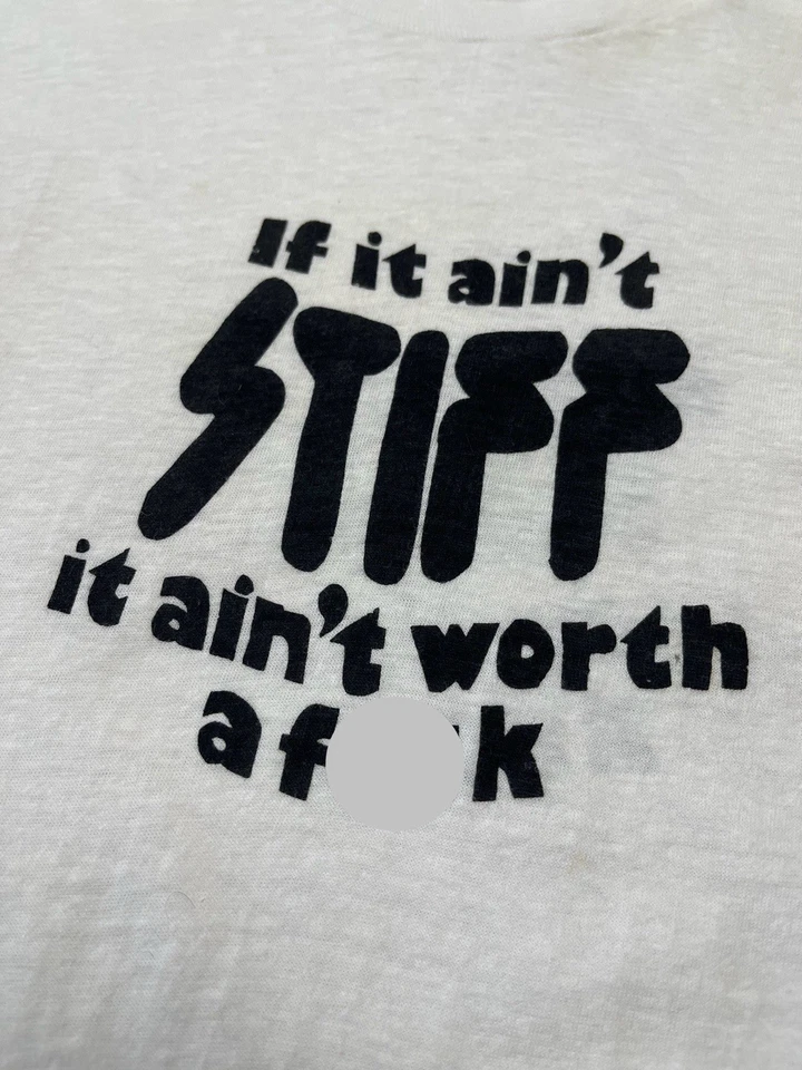 True Vintage 1970s Stiff Records Punk Rock T-Shirt The Damned Elvis Costello - Image 2 of 4