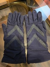 Isotoner Warm Ups Vintage Navy Lined Gloves Driving Aris One Size Stretch Classy