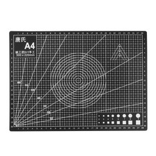 Image of Self-Healing Cutting Mat, 12x9" Double Sided with Grid PVC Desk Mat Black