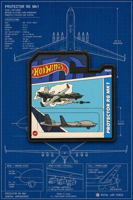 Hot Wings 3d PVC PATCH - Protector RG Mk1 - RAF 31 Squadron - Waddington ISTAR