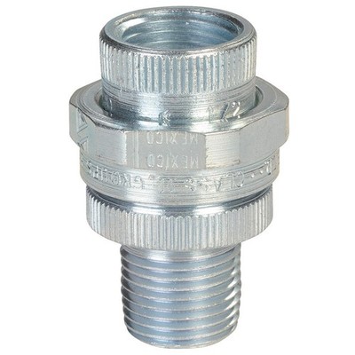 APPLETON ELECTRIC UNY50NR Straight Union,Steel,Trade Size 1/2in 10U897