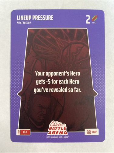 LINEUP PRESSURE #PL-7 Bo Jackson Battle Arena 2026 Play Card SSP 1st Edition *ka