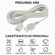 Prolunga elettrica da 10 metri con il cavo lineare per la casa e per l'ufficio