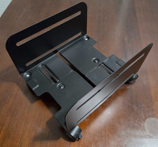 Black Computer Large Desktop ATX Case, CPU Rolling Stand, Adjustable Cart