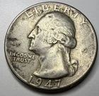 1947 D Washington Quarter T82