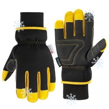 Insulated Synthetic Leather Winter Work Gloves - 3M Thinsulate, Fleece-Lined,...