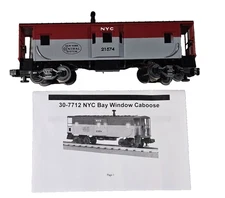 MTH Lighted Bay Window Caboose New York Central Pacemaker 30-7712
