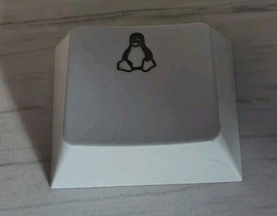 Linux Penguin Tux Keycaps 1.25u, shine through Cherry MX, Cherry Profile - WHITE