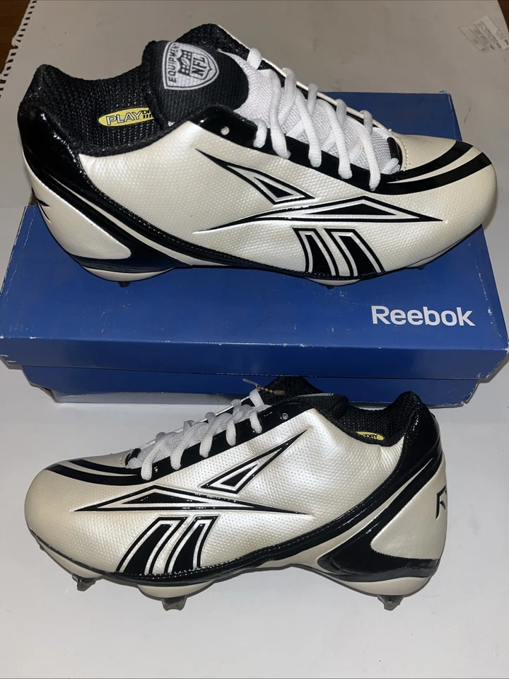 Мужские футбольные бутсы Reebok NFL Burner Speed 5/8 SD3 размер США 7,5 черные белые - Изображение 2 из 4