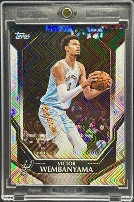 Victor Wembanyama BLACK WAVE REFRACTOR TOPPS SPURS