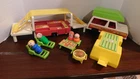 VINTAGE 1979 FISHER PRICE LITTLE PEOPLE CAMPING AND CAR SET #992
