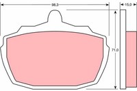 Trw Bremsbelagsatz, Scheibenbremse GDB752 FüR Austin Mg