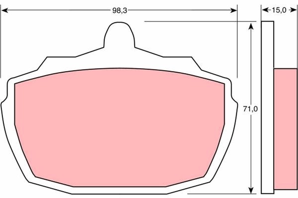 Trw Bremsbelagsatz, Scheibenbremse GDB752 FüR Austin Mg-image