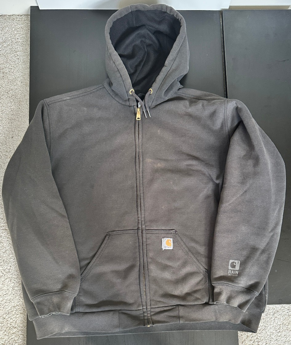 Carhartt Rain Defender Rutland Thermal-Lined Sweatshirt Zip Men XL