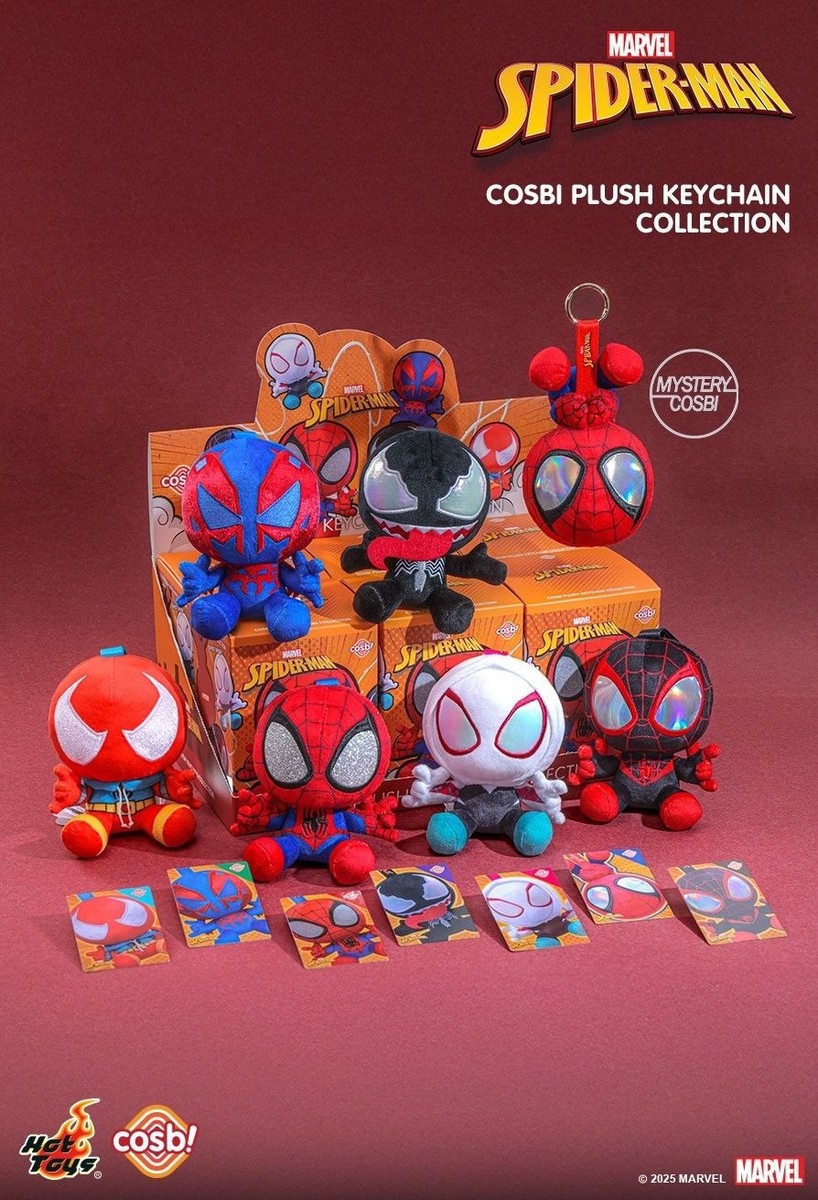 ぬいぐるみ・マスコット Hot Toys Spider-Man Cosbi Plush Keychain Hot Toys Spider-Man Marvel Comic Cosbi Plush Keychain Collection