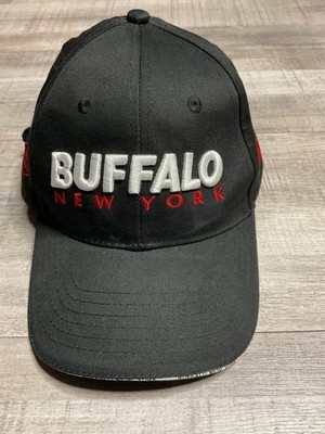 Buffalo New York Est 1832 Adjustable Leather Strap back Hat Baseball Cap Black