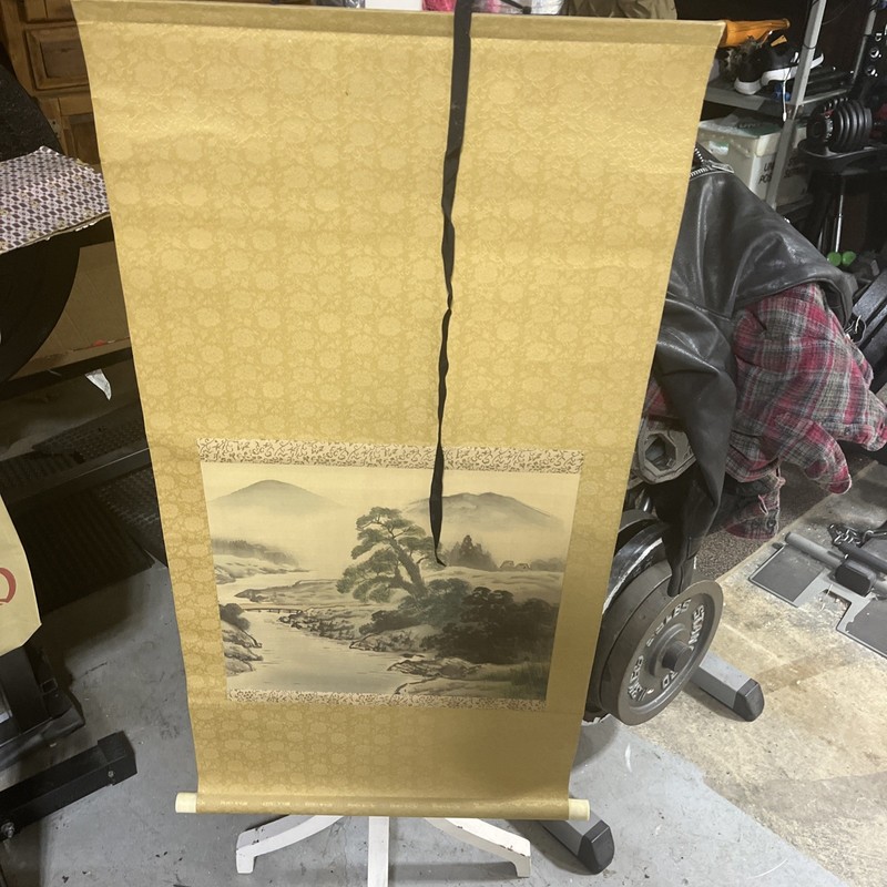 Japanese Art painting   Landscape scene authentic/antique Picture made in Japan 
