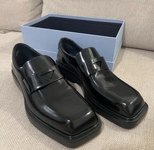 Men's Prada Brushed Leather Loafers EU 41 In Box