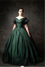 18th Civil War Southern belle Victorian Off Shoulder Vintage Elegant ball gown