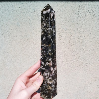Green Tourmaline Verdelite Agate w/ Silver Mica Tower l 616 Gram