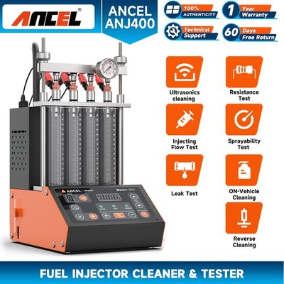 ANCEL ANJ400 GDI EFI FSI Fuel Injector Cleaner Tester Ultrasonic Reverse Flush
