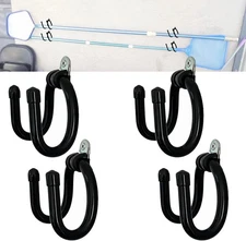 4 Pack Pool Pole Hanger Holder - Wall Mount or Fence Mount, Ideal Hooks for Tele