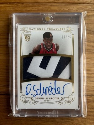 /25 Dennis Schröder 2013-14 Panini NBA National Treasures RPA Auto Patch RC Gold