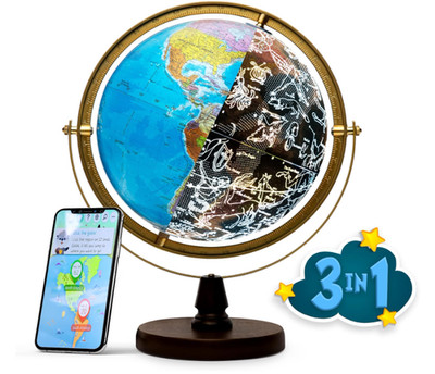 Globo terráqueo educativo 10'' STEM con app interactiva y constelaciones LED