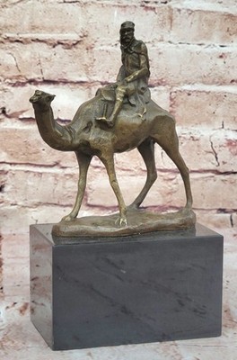 Vienna BRONZE - Arab Egyptian Nomad on Camel - Austrian Chotka Bergman Figurine