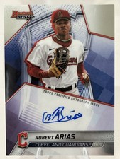 2025 Bowman’s Best Robert Arias AUTO On Card Cleveland Guardians SP