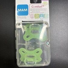 MAM Comfort Baby Pacifiers 0 Months Babies, Lightweight One-Piece Full Silicon
