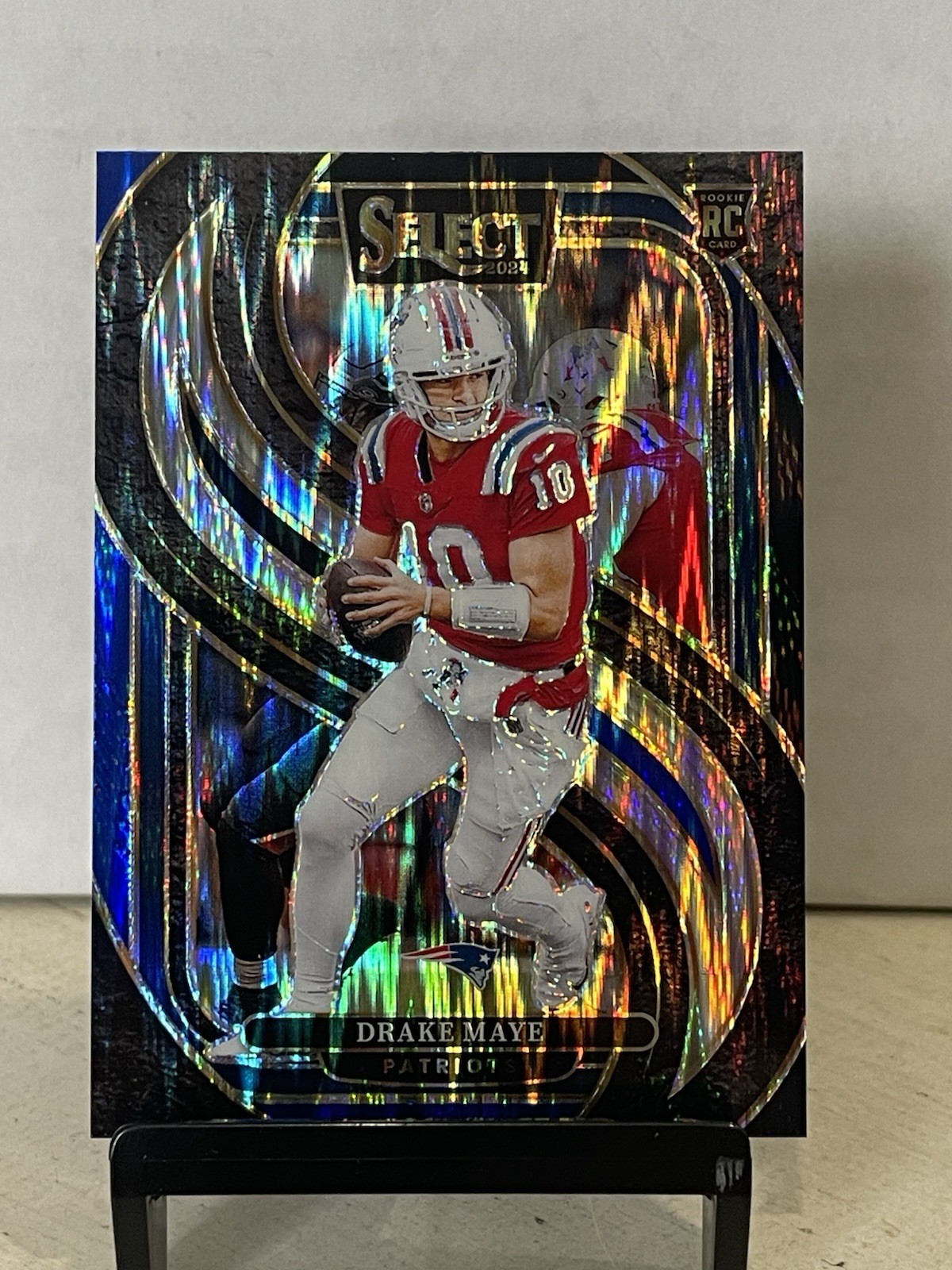 2024 Select - Drake Maye Rookie Premier Level Black & Blue Shock - Patriots