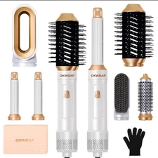 Yitrust WT-622 White Gold Corded Electric 6 in 1 Hair Dryer Styling Tool Brush