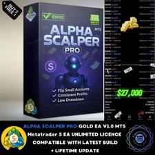 v1.0 Alpha Scalper Pro EA Gold Expert Advisor Metatrader 5 MT5 Auto Trading Bot