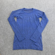 Lululemon Swiftly Tech Long Sleeve Shirt Womens Small Blue Seamless Running