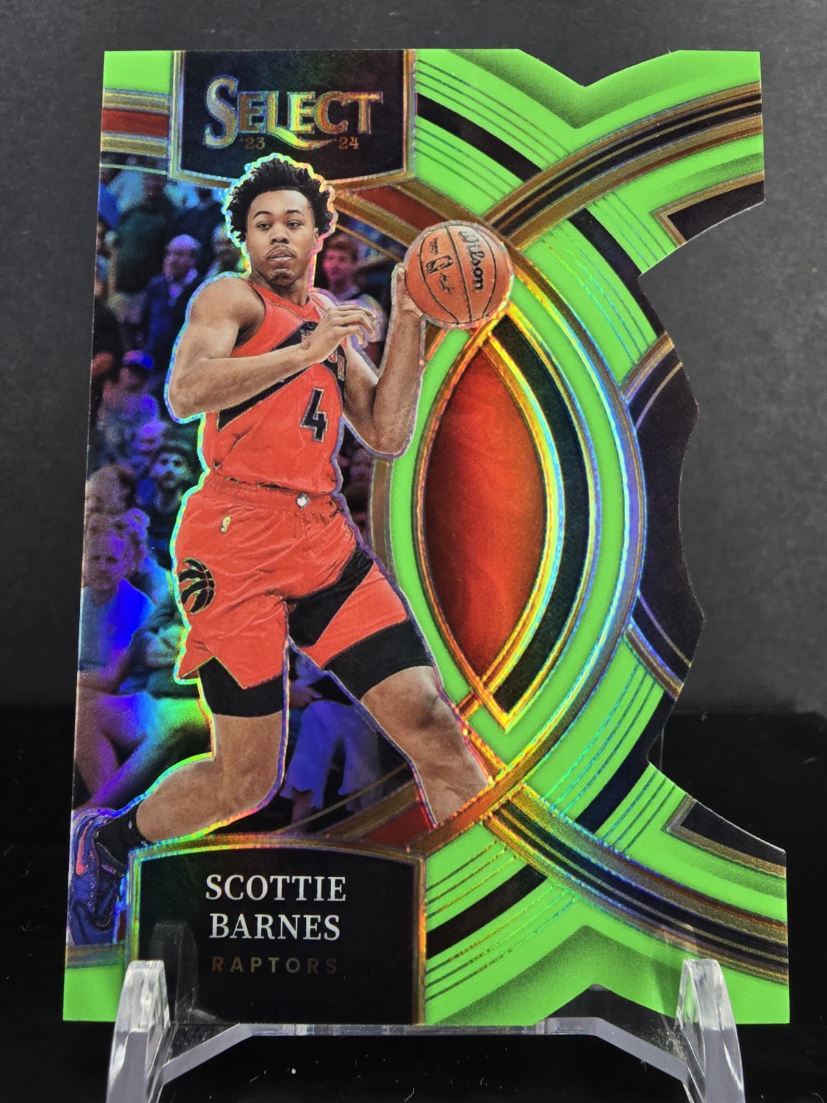 5-575 - 2023-24 Select - Scottie Barnes #147 Neon Green Prizm Die-Cut /75