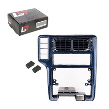 Rahmen Mittelkonsole Luftgitter Blinddeckel Carbon Blau für VW POLO 6N 1994-1999