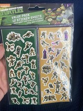 Teenage Mutant Ninja Turtles Stickers. 12 Sheets. 25 Per Sheet. 300 Total. NEW