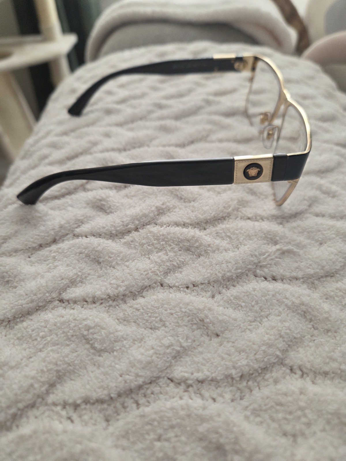 Versace MOD 1274 1468 Eyeglasses Frame 55-17-140 Blue square Medusa Arms  thumbnail 3