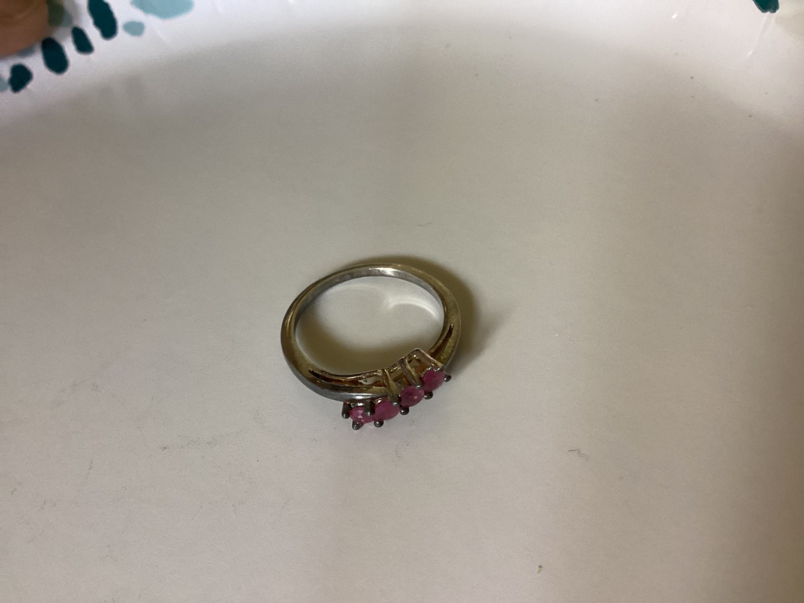 .925 Sterling Silver Ruby Ring size 7:0.40ctw - image 1