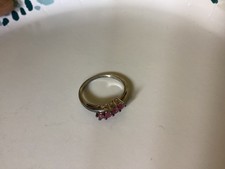 .925 Sterling Silver Ruby Ring size 7:0.40ctw