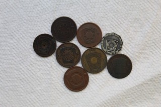 USA Masonic Pennies 8 total 1858 1908 1929 1949 TX IL AR…